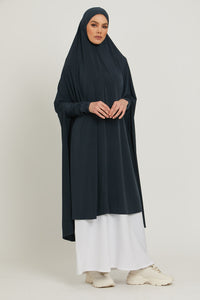 Premium Jersey Prayer Abaya - Deep Teal