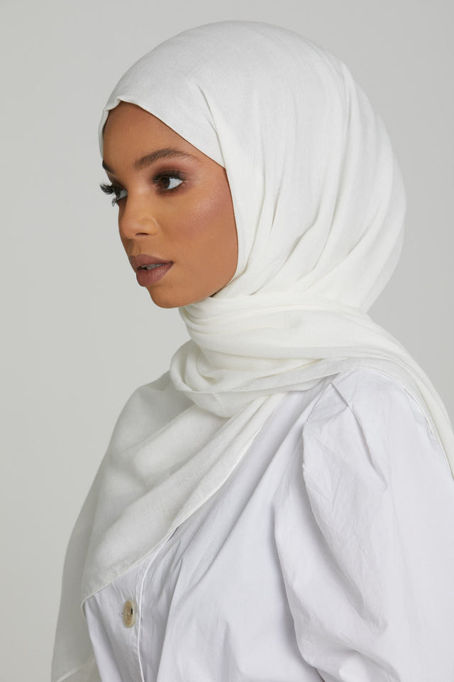 Premium Micro Modal Hijab - Bridal White