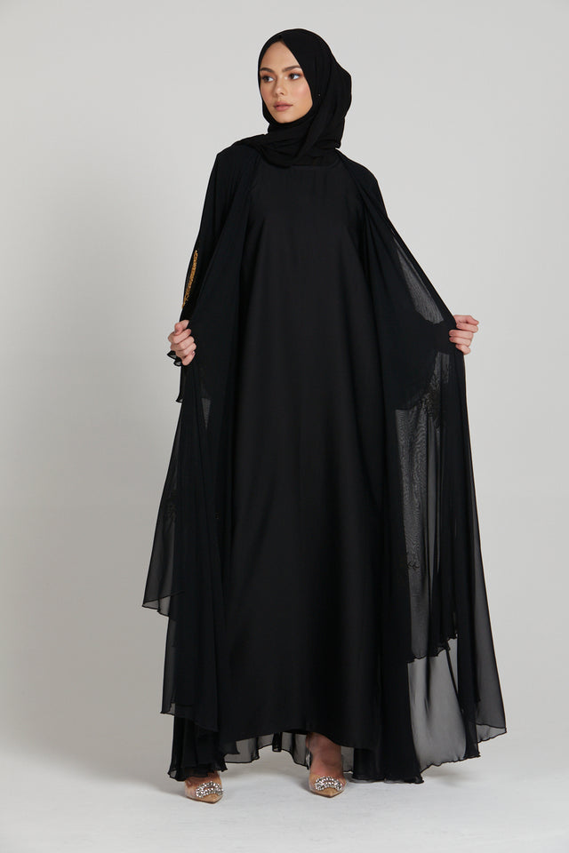 Nidha Inner Slip Dress - Black