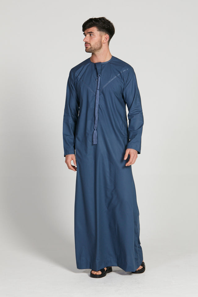 Premium Emirati Thobe - French Blue