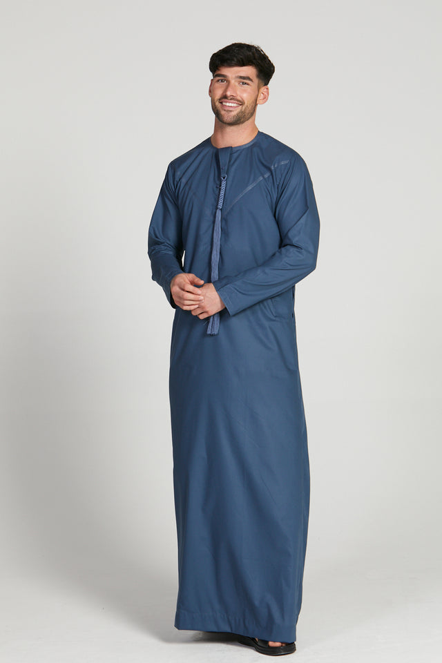 Premium Emirati Thobe - French Blue