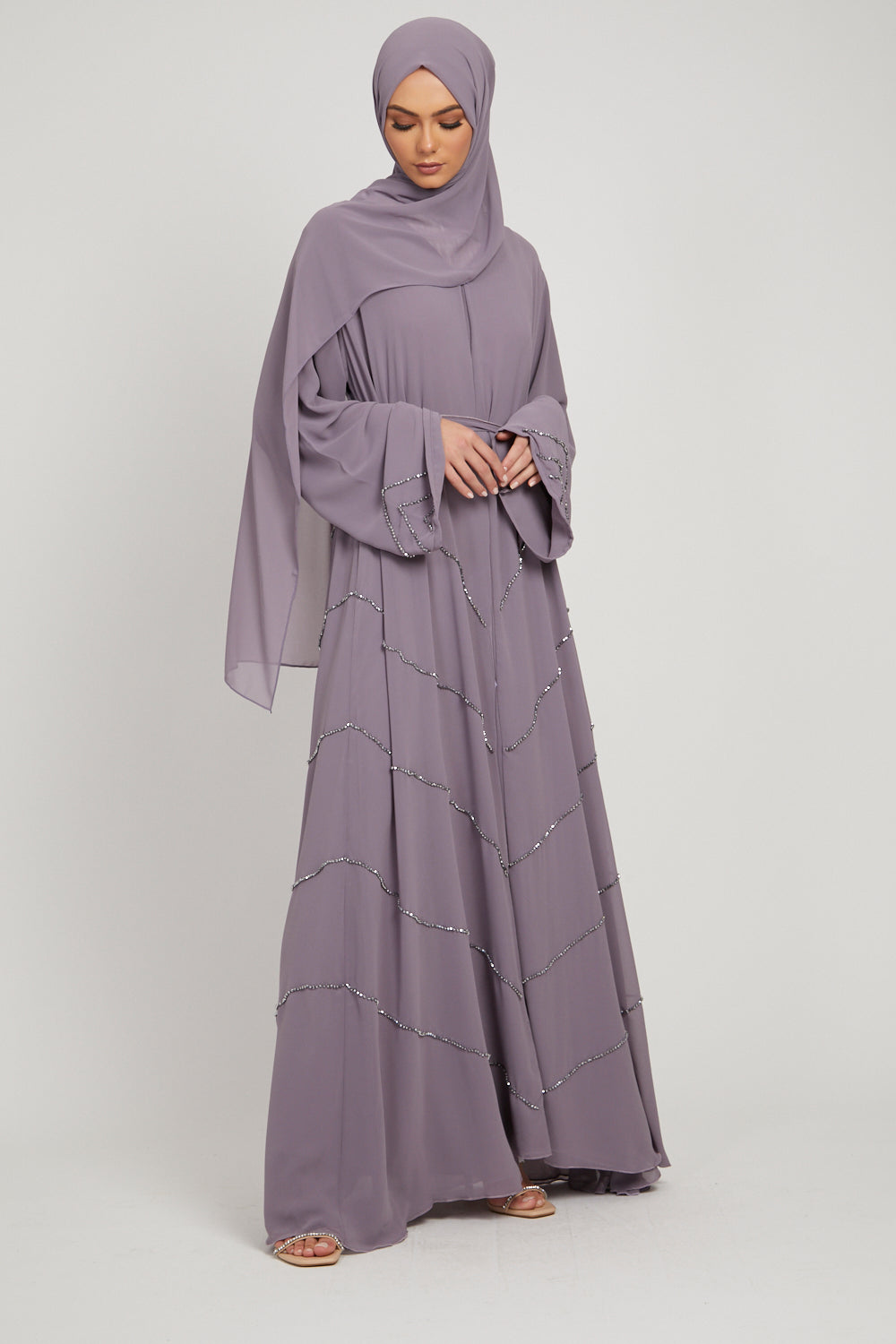 Purple abaya hot sale