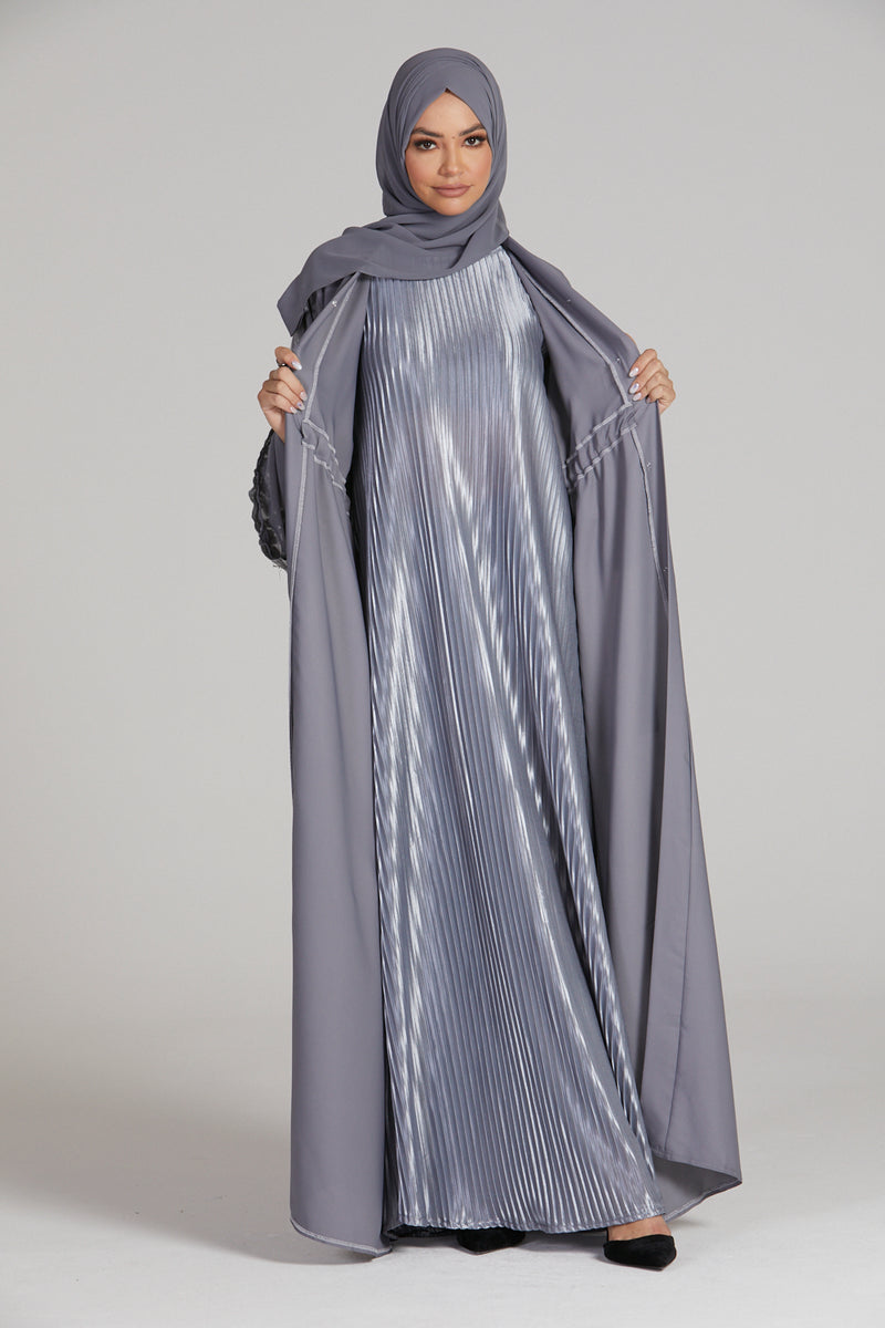 Silver abaya 2025