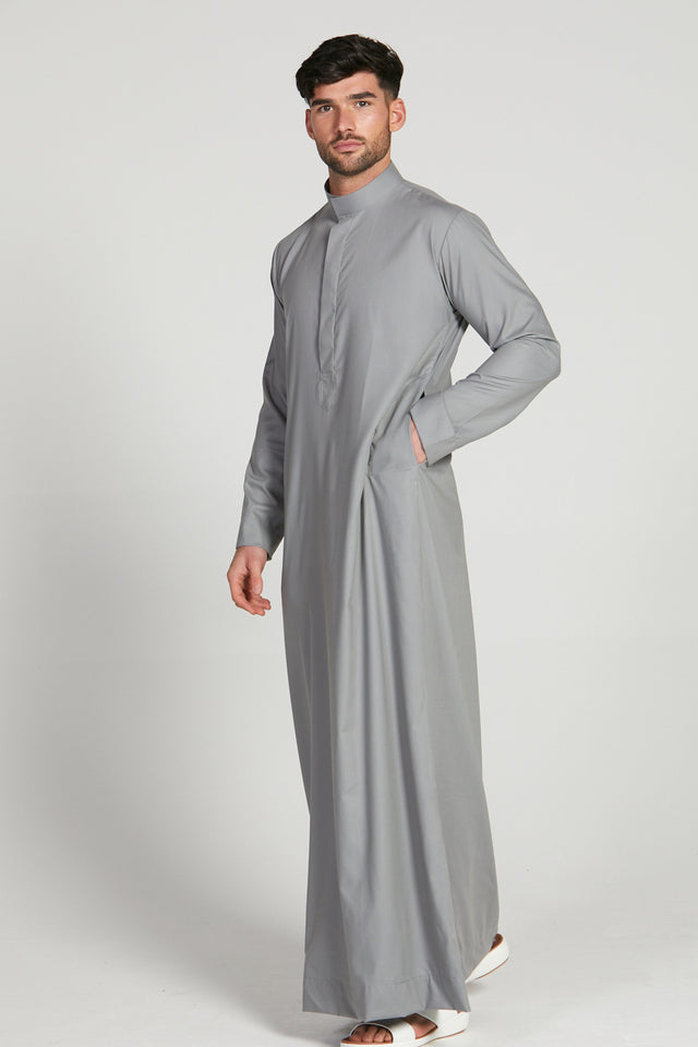Premium Kuwaiti Thobe - Grey