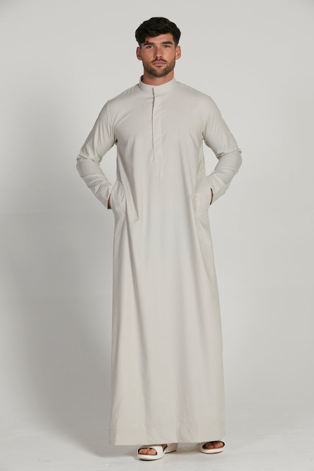 Premium Kuwaiti Thobe - Nude