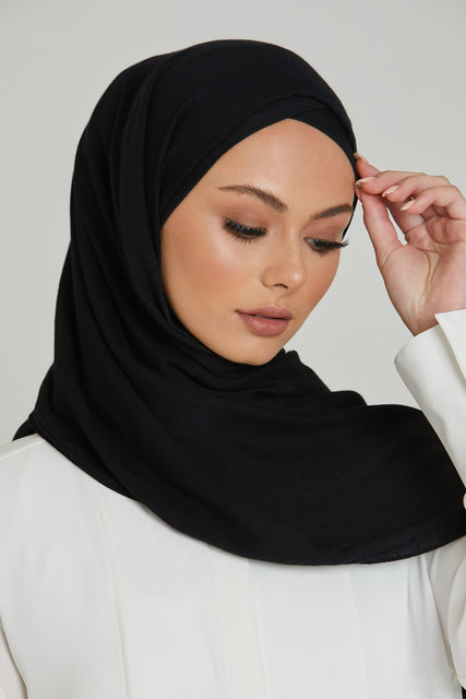 Premium Micro Modal Hijab - Black