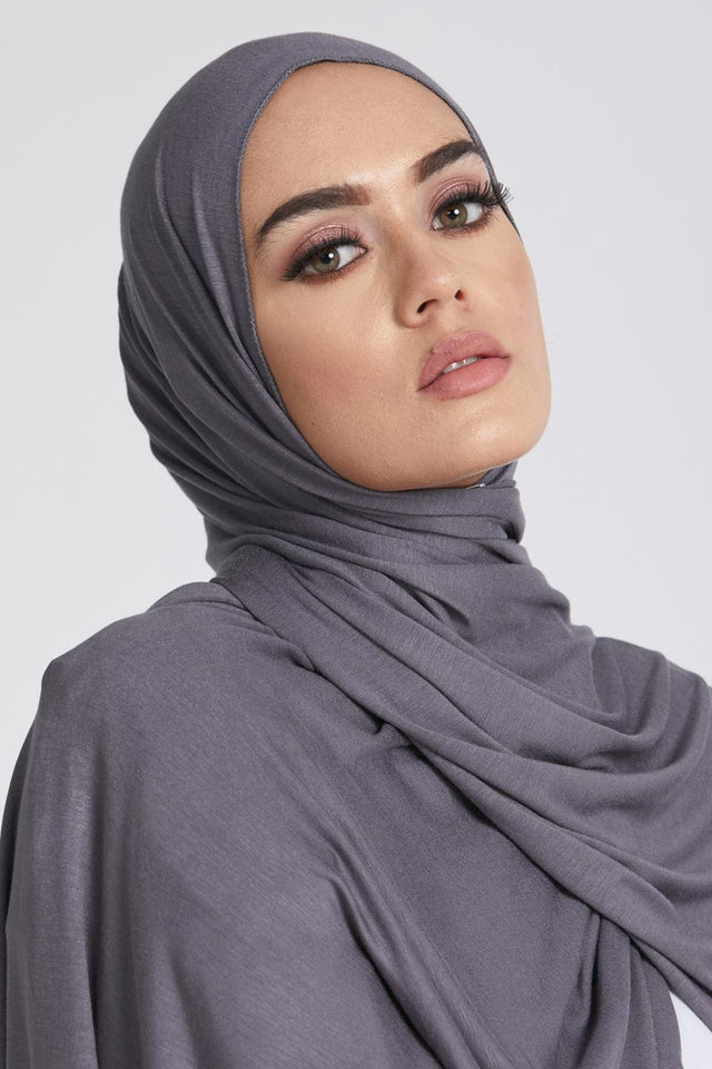 Charcoal Jersey Hijab