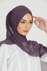 Luxury Crinkle Chiffon Hijab - Plum