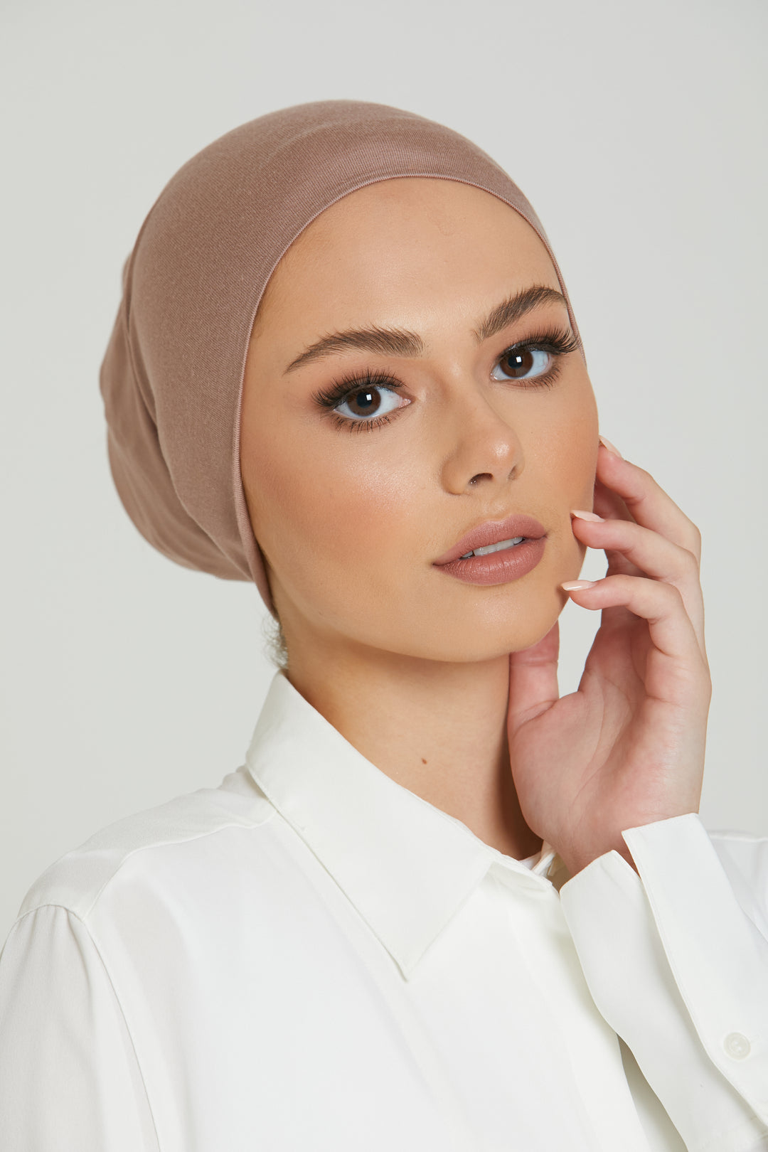 layered hijab cap