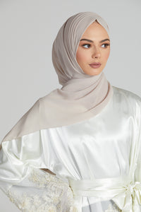 Luxury Georgette Chiffon Hijab -  Nude