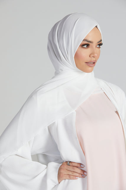 Luxury Georgette Chiffon Hijab -  Off White