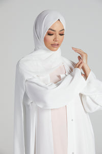 Luxury Georgette Chiffon Hijab -  Off White