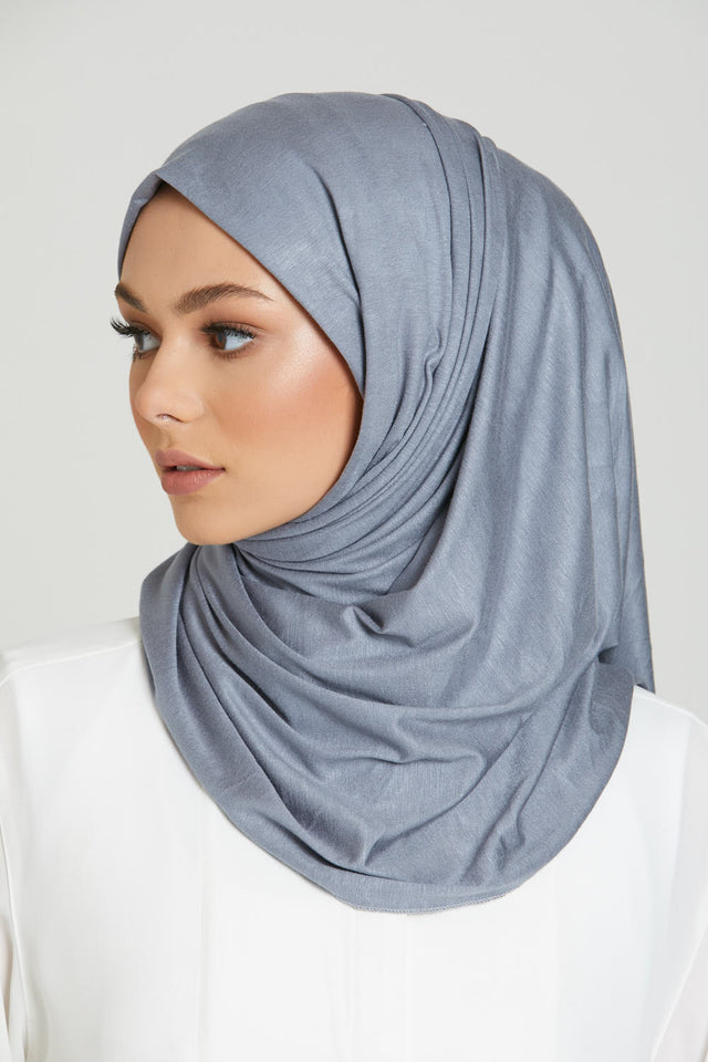 Sky Grey Jersey Hijab