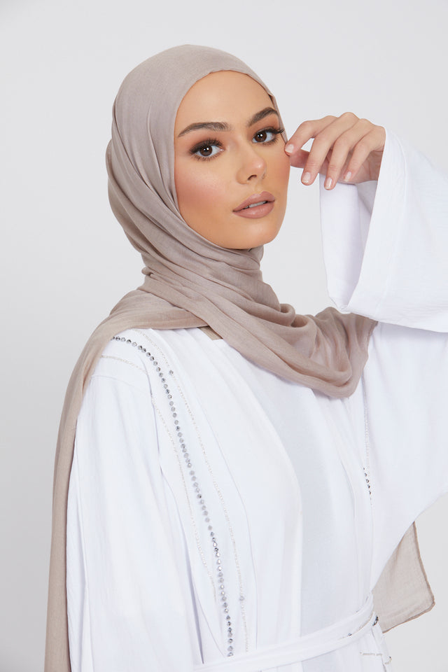 Premium Modal Matt Hijab - Simply Taupe