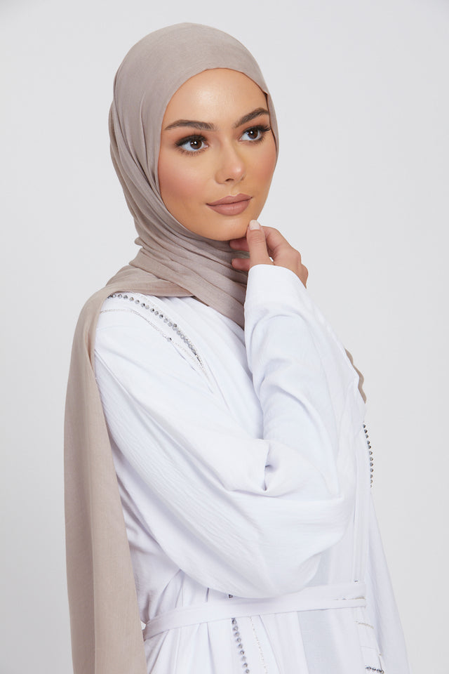 Premium Modal Matt Hijab - Simply Taupe
