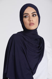 Navy Jersey Hijab