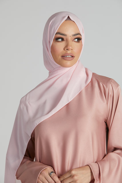 Luxury Georgette Hijab - Baby Pink
