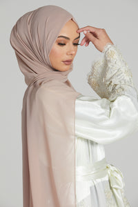 Luxury Georgette Chiffon Hijab -  Light Mink