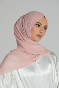 Luxury Georgette Chiffon Hijab - Blushing Bride
