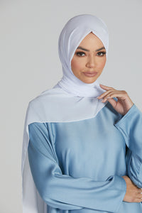 Luxury Georgette Chiffon Hijab -  Pure White