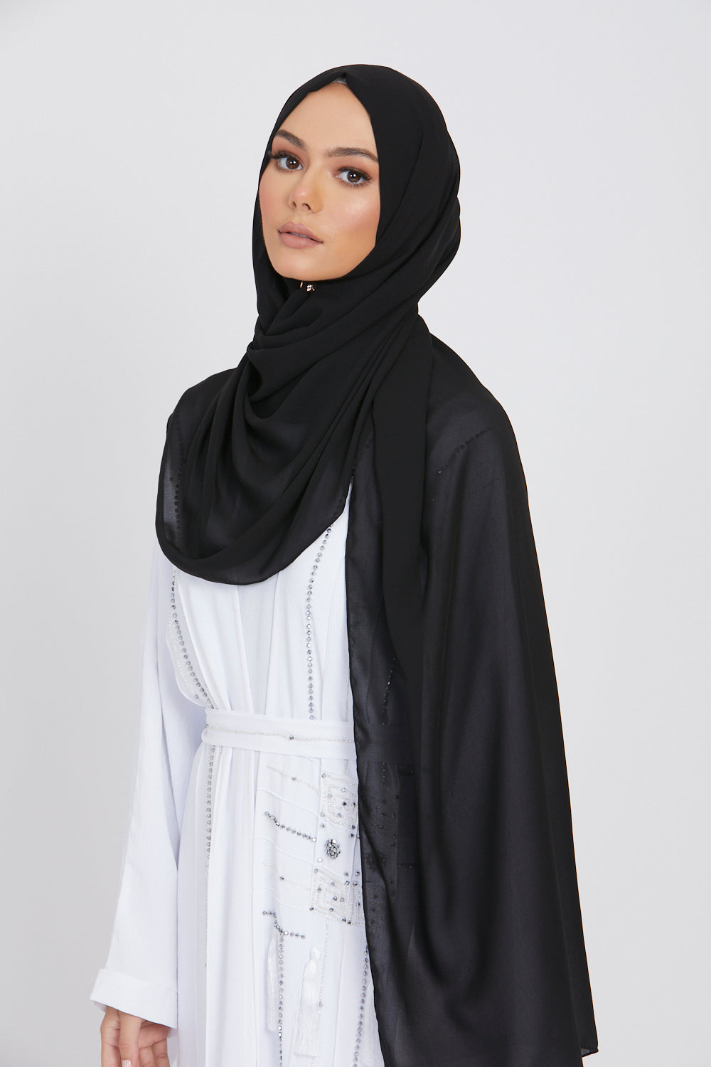MAXI Luxury Georgette Hijab - Black