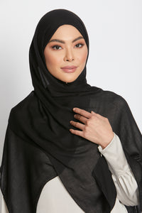 Rayon Lightweight Viscose Hijab - Black