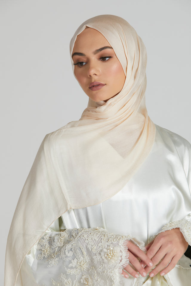 Premium Modal Matt Hijab - Perfectly Pale