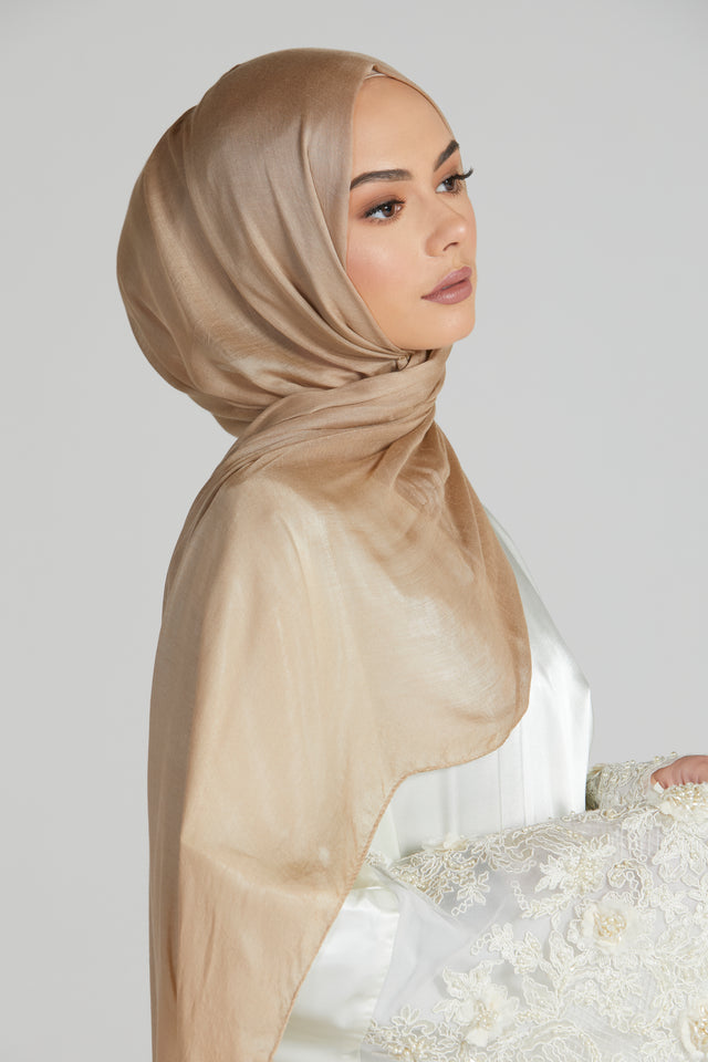 Premium Modal Matt Hijab - Light Taupe