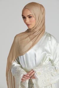 Premium Modal Matt Hijab - Light Taupe